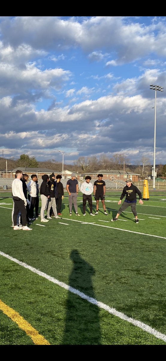 Doing what he does best! Our DC (George Shehl) is the best teacher of the game of football I’ve ever been around. These young men are getting a Master’s class in DB fundamentals!