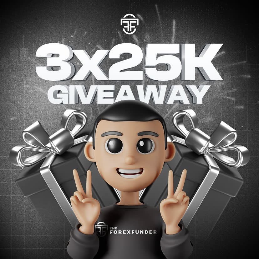 TheForexFunder's tweet photo. 3x25k Challenge Account giveaway 🎁 🎁.
RULES TO ENTER 👀 

-Follow @TheForexFunder 💙 

-Like &amp; retweet 🌟 

-Tag 3 friends 🧍

- React to pinned post

 •join our discord https://t.co/aMhbNBeiYQ
 
Winners will be announced in 24HRS 😉 https://t.co/OIgPwXHcjw