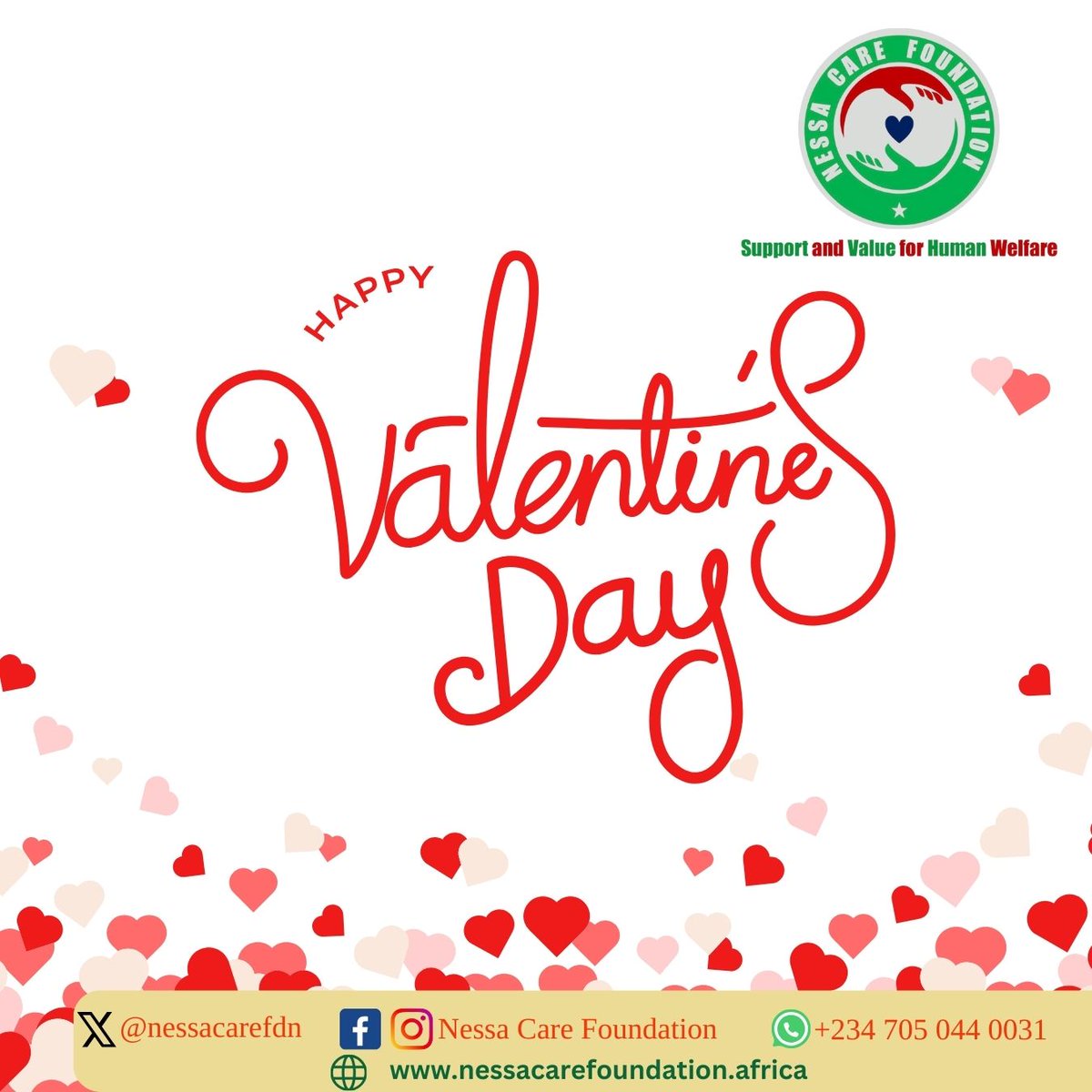 nessacarefdn's tweet photo. "Love is not just a feeling, it's an action. Spread some love and support this Valentine's Day with Nessa Care Foundation. Let's come together to make a positive impact on human welfare. Happy Valentine's Day! ❤ 

#Support #Care #NessaCareFoundation #ValentinesDay" https://t.co/js4IMbYzjZ
