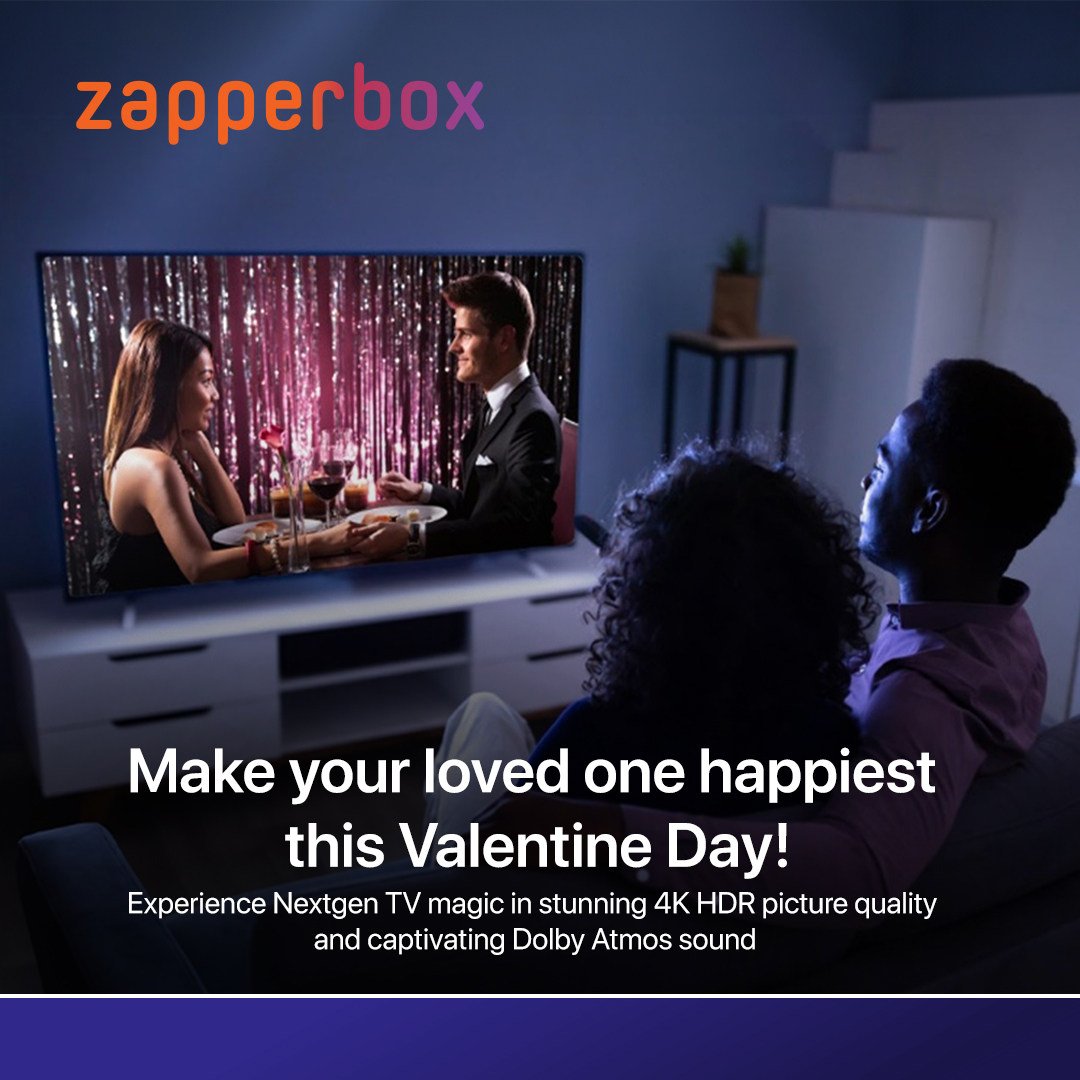 BoxZapper's tweet photo. This Valentine's create unforgettable memories with your loved ones with the immersive experience of NEXTGEN TV and DVR with 4K HDR and the enchanting sound of Dolby Atmos. 
Celebrate love with ZapperBox! 💖
#ValentinesDay #nextgentv #dvrfunctionality https://t.co/SZFPfjFSzy