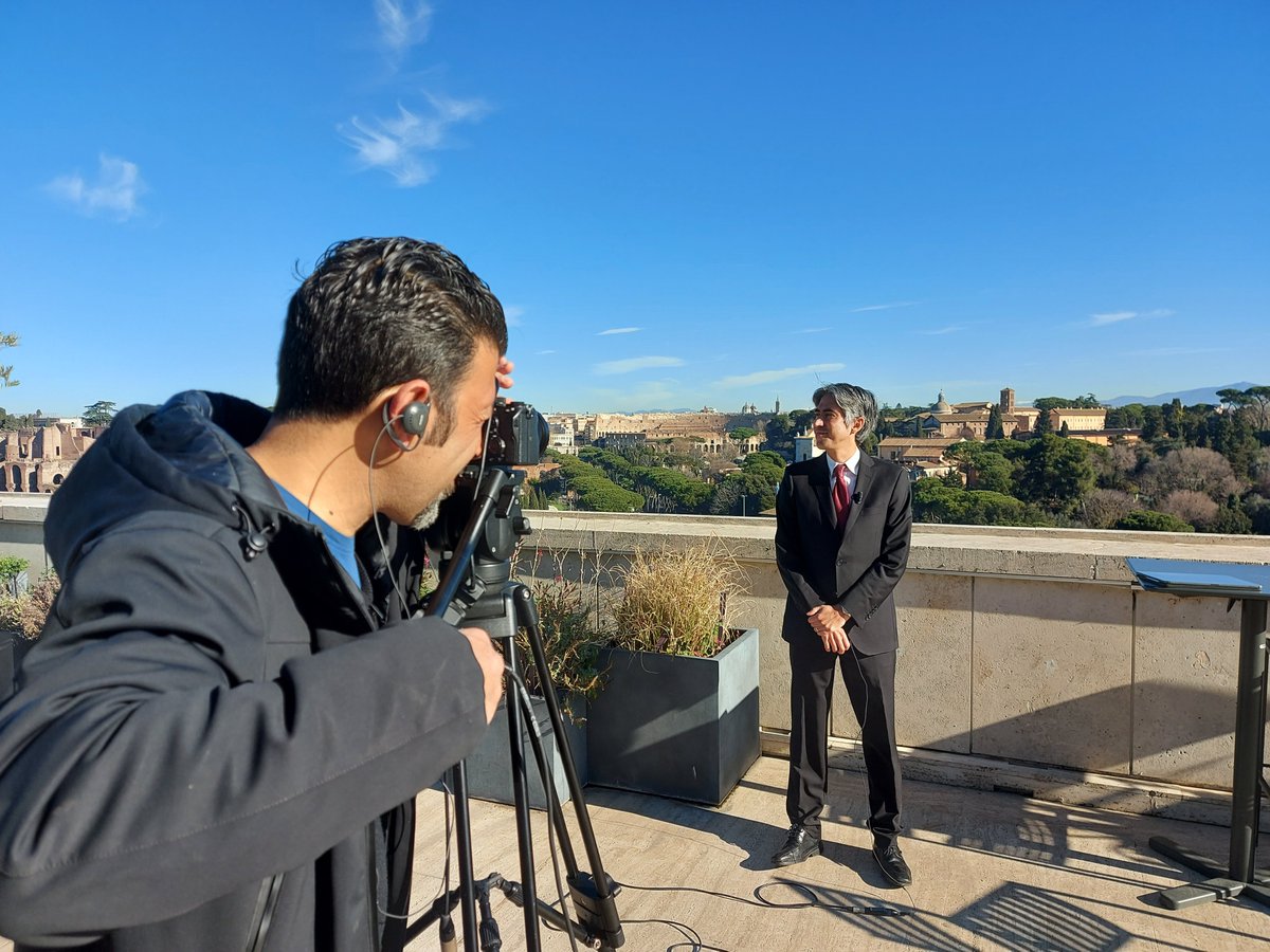 FAOstatistics's tweet photo. #HappeningToday We're up on @FAO terrace, shooting interviews with @FAOStatistics Director & Chief Statistician, José Rosero Moncayo, on the role of statistics at FAO & an overview on the wealth of information contained in #FAOSTAT
Coming soon...
#StatisticsTwitter #StatisticsX https://t.co/JpDNllppHH