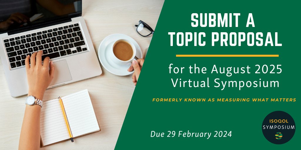 ISOQOL's tweet photo. Today's a great day to finish -- or start! -- your topic proposal for the August 2025 Virtual Symposium! Due 29 February. Details at https://t.co/LdhQWpMONQ

#elearning #HRQL #QOL https://t.co/YM8j1n8Rhp