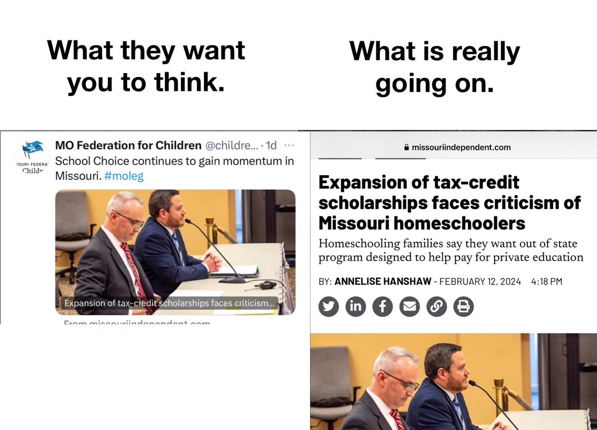 kid_in_kc's tweet photo. When your testimony stirs up enough panic that @children_mo needs to try and spin it. 😂 Homeschool leaders are UNITED in opposition to government funding. And we know the constitution better. 😂 #freedomnotfunding #moleg https://t.co/m89a1XYciO
