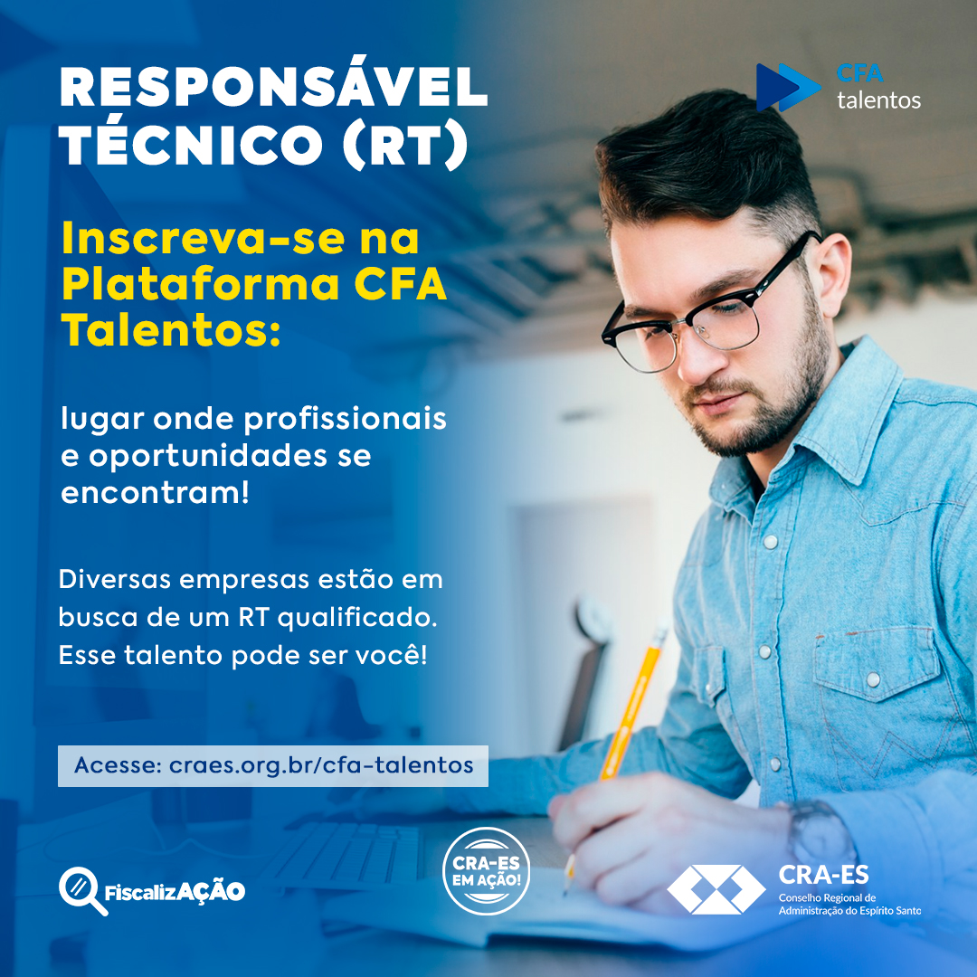 CRA_ES's tweet photo. Faça parte da Plataforma do CFA Talentos: o ponto de encontro para profissionais e oportunidades! 🚀👩‍💼👨‍💻

Empresas em busca de talentos aguardam ansiosamente a sua inscrição Acesse agora: https://t.co/Bq2kYl8xuP

#ResponsávelTécnico #Oportunidades #CfaTalentos #craes https://t.co/KfIEpzNrMy
