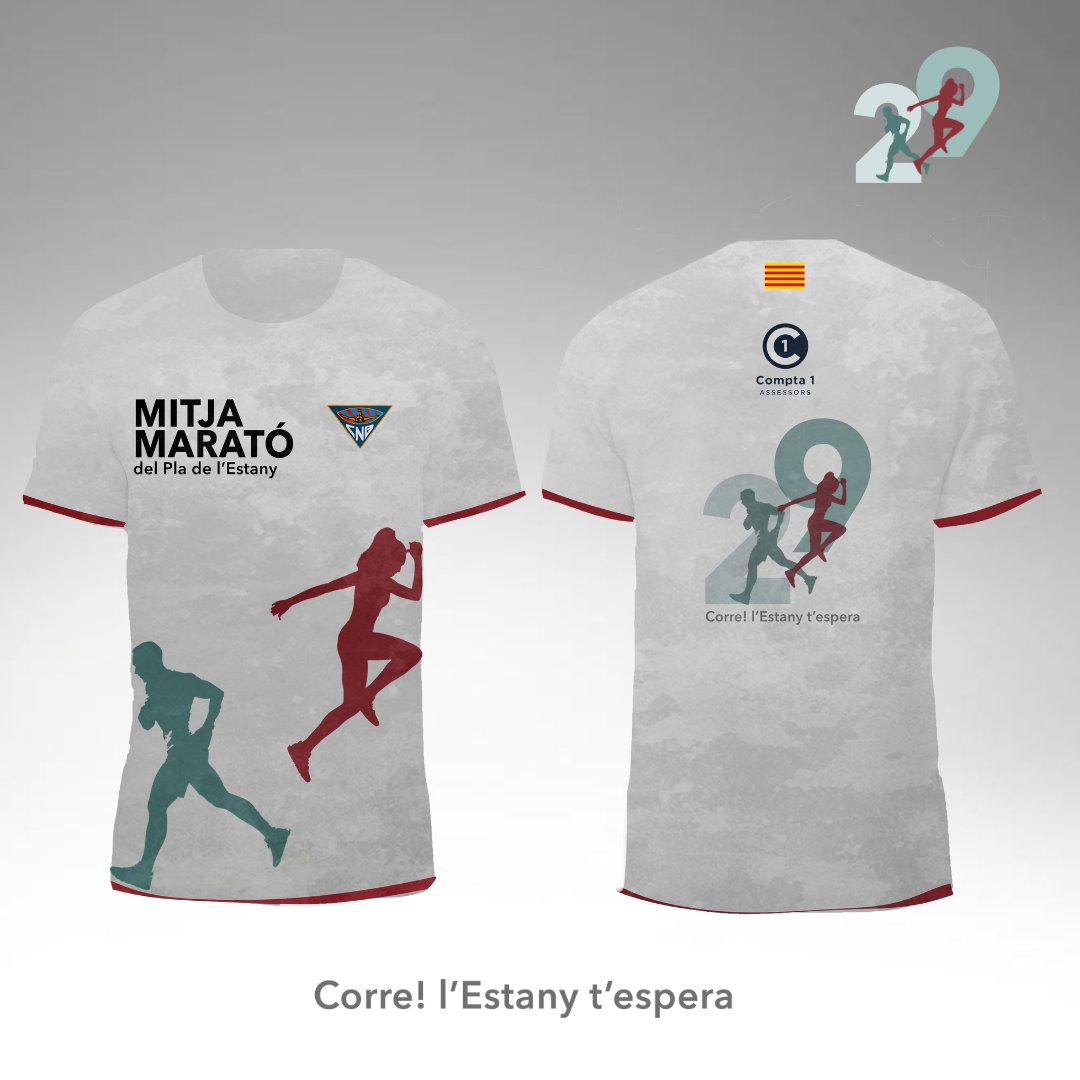 Ja la tenim aquí! 🥳

Disseny de la samarreta tècnica de qualitat de la 29a Mitja Marató! 😍

Inclosa en la inscripció abans del 29 de febrer.