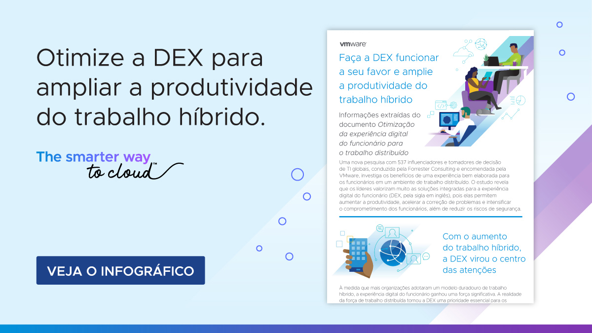 Leia o infográfico para saber como otimizar a DEX e aumentar a produtividade do trabalho híbrido. vmwarepartnerdemandcenter.com//ResourceFiles…