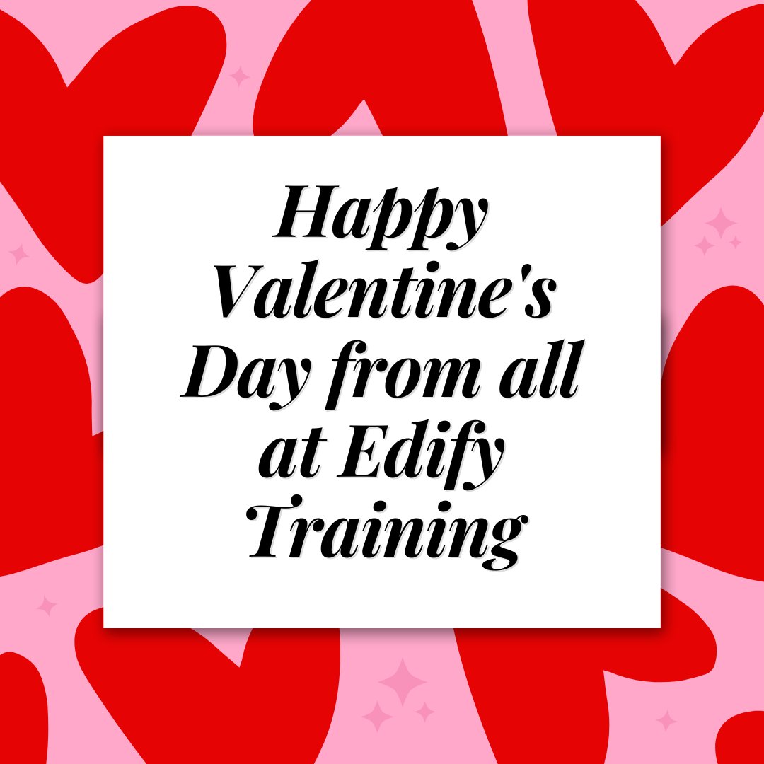 Sending love from all at Edify Training on #ValentinesDay 💛💚💙💜 

#ProfessionalDevelopment #CareerTraining #LearningAndDevelopment #EmployeeEngagement