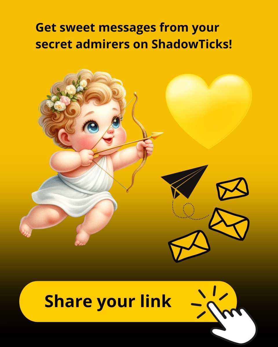 shadowticks's tweet photo. This #valentinesday love is just a message away! 💘✉️  Share your anonymous link on #ShadowTicks 

Start here 👉 https://t.co/TlHF3EbygW https://t.co/O1LXywhRXU