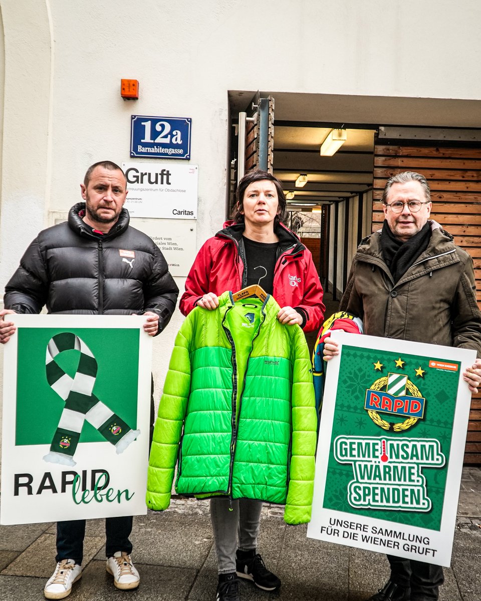 skrapid's tweet photo. Wir sind überwältigt: Bei unserer Aktion „Gemeinsam. Wärme. Spenden.“ haben wir heuer gemeinsam ein Rekordergebnis an Sachspenden für die Wiener Gruft erzielt! 🙌 

DANKE an alle Rapidlerinnen und Rapidler, die gespendet haben! 💚

▶️ https://t.co/Fbslf3ytkg

#SCR2024 https://t.co/ZEfn6mkScL