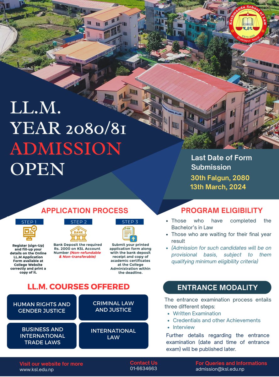 Admissions Open for LLM Program - 2080/81