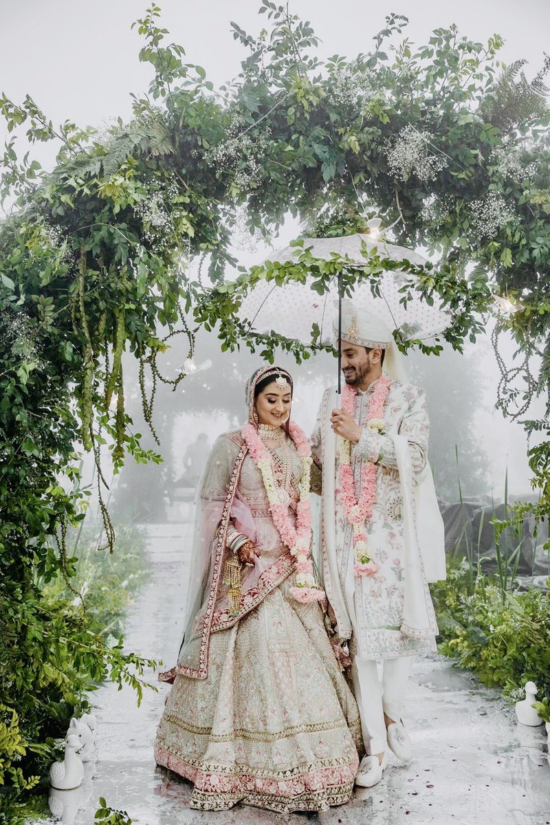 With the blessings of divine we tied the knot on 4•2•24. 
We are grateful to everyone for all the showers of love bestowed upon us throughout. Witnessing the mesmerizing sunshine, flakes of snow, sprinkles of rain &amp; surreal mist amidst our wedding was enchanting✨