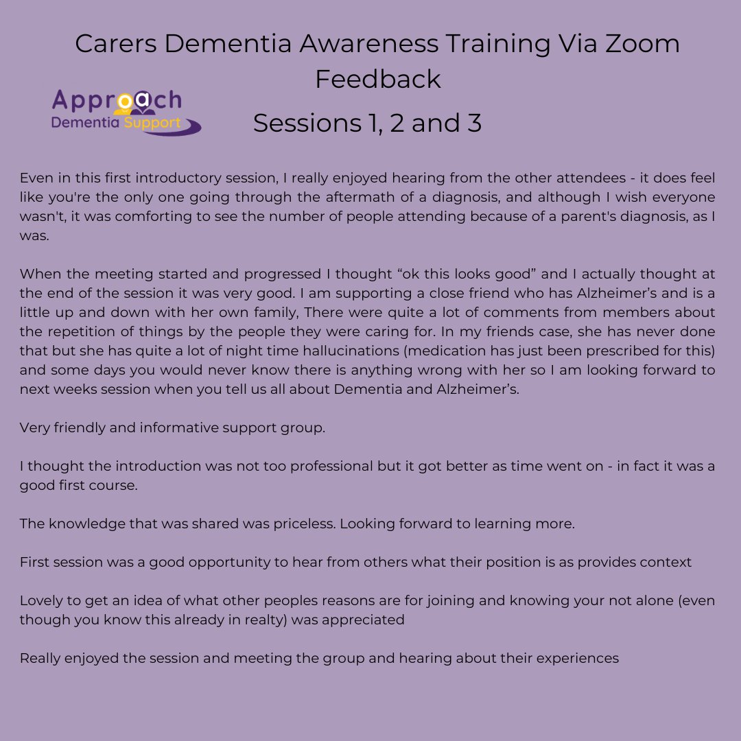 Approach Dementia Support tweet media