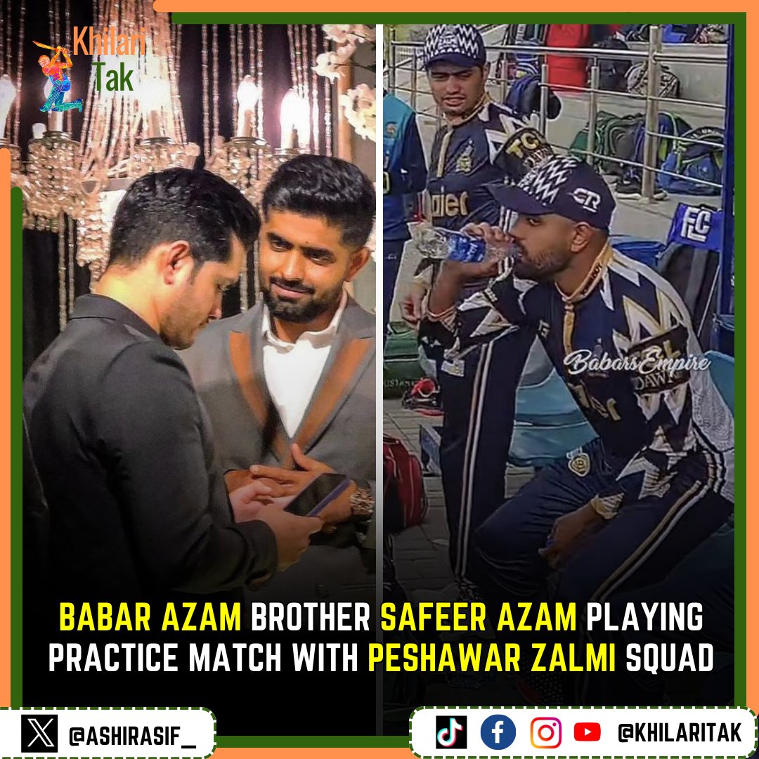 khilaritak's tweet photo. Babar Azam Brother Safeer Azam Playing Practice Match With Peshawar Zalmi Squad.
#BabarAzam | #SafeerAzam | #PSL9 | #PSL2024 | #BabarAzam𓃵 https://t.co/gqpb6iNYtD