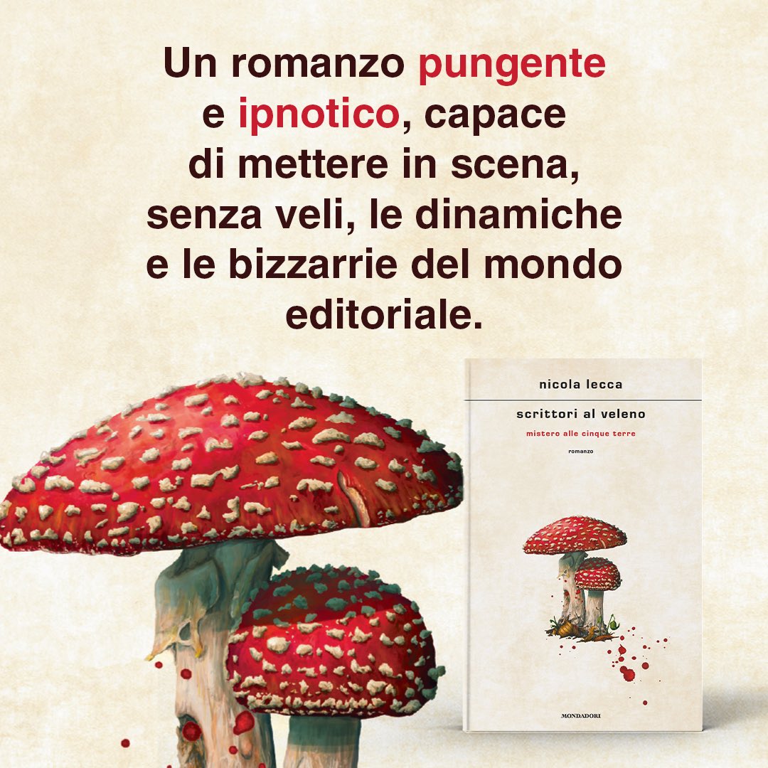 🏡 Una villa isolata alle Cinque Terre ✍🏻 Quattro “scrittori” 🖌️ Una scrittrice famosa e… delusa 🍄 Un risotto ai funghi Gli ingredienti per un buon romanzo ci sono tutti💁🏻‍♂️ “Scrittori al veleno” di @NicolaLecca è in libreria e su tutti gli store online.