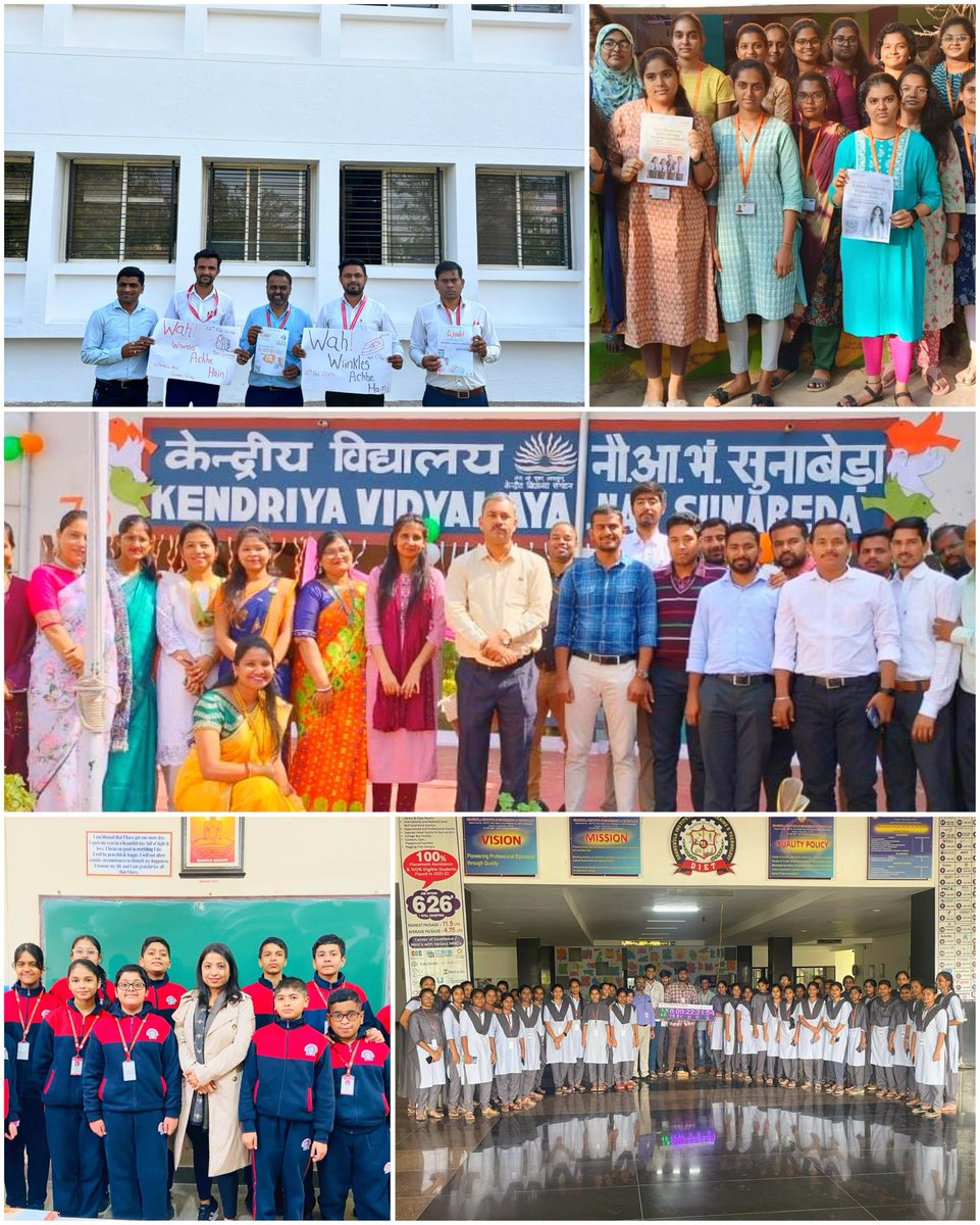 Sharing some fantastic pictures from partner organizations of @Energy_Swaraj which are following and celebrating National #WrinklesAchheHain every Monday! ☀️☀️

#EnergySwaraj #NoCo2

@Energy_Swaraj @KVS_HQ