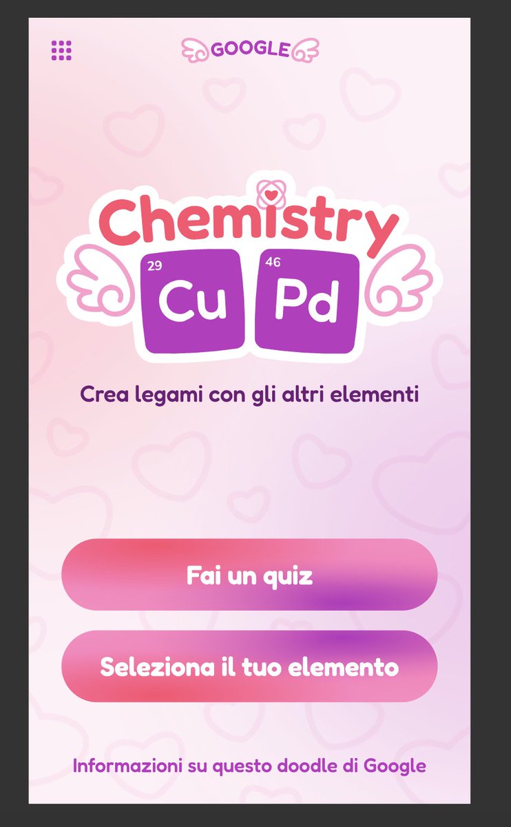 Such a nice science comms gem on google
#StValentinesDay merged with #Chemistry 
A dating app for chemical elements 😝
google.com/?fpdoodle=1&do…