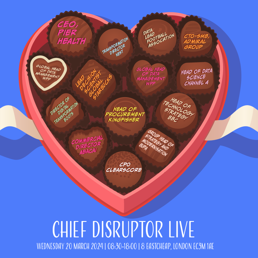 Just like a box of chocolates holds a variety of flavours, Chief Disruptor LIVE in March offers a diverse lineup of senior leaders from across organisations. Get ready to savour insights and expertise from the best in the industry. bit.ly/3SXp24H