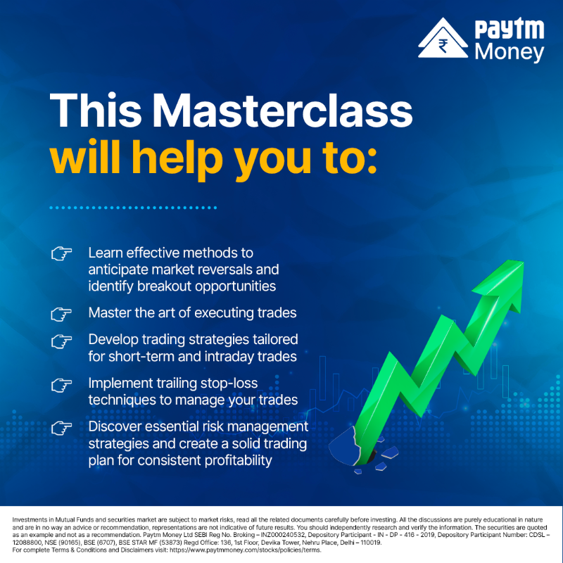 PaytmMoney's tweet photo. Join our '#ProfessionalTraders #Masterclass' with Manish Shah, Mumbai based trader, trainer & columnist & Neeraj Gogoi, Educational Coach at #PaytmMoney as they share valuable trading knowledge.
๐: 15th, 16th, 19th, 20th and 21st February
โฐ: 3:45 PM - 4:45 PM
Fee: โน99