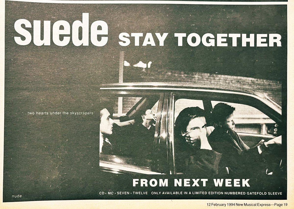 30 years ago today Suede released the non-album single “Stay Together”.

Great single with fantastic b-sides.

Included here is the NME review by <a href="/johnharris1969/">John Harris</a>