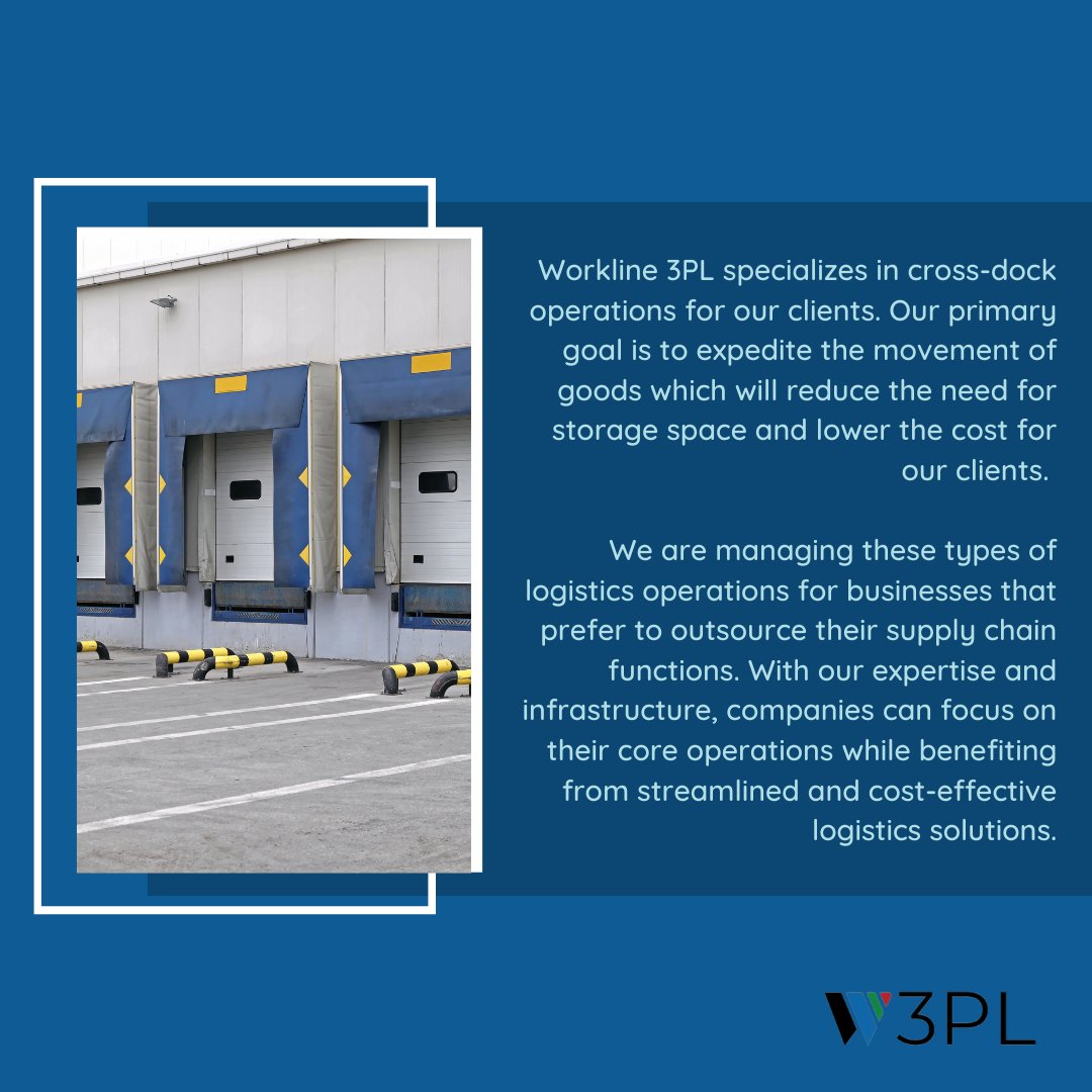 workline3pl's tweet photo. At Workline 3PL, we specialize in cross-docking for efficient logistics. Accelerate goods movement, cut storage costs, and boost supply chain efficiency. Let us simplify your logistics for amplified success!  #W3PL #LogisticsExcellence #SupplyChainSolutions https://t.co/JAUIhw5ZOM