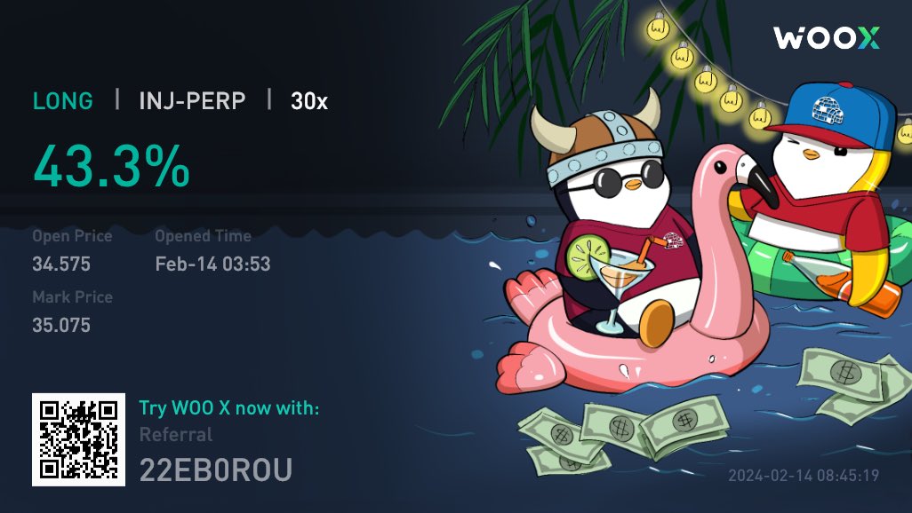 CryptoLab_NL's tweet image. Hitting buy orders while sleeping 🛌 is the best way to wake up. Better than sex in the morning. Thanks woo $INJ long  #wooX