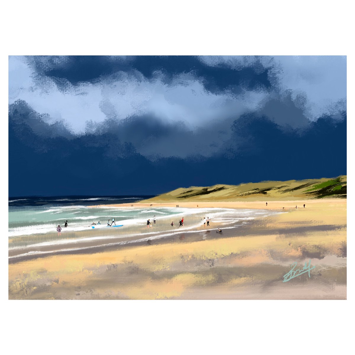 Never not a beach day.....
East strand

I painted this from a photo I took last August, a beautiful sunny day but in minutes, dark skies and rain incoming. Hope you like ☺️

instagram.com/artbyloisbrady
artbyloisbrady.etsy.com/listing/167815…