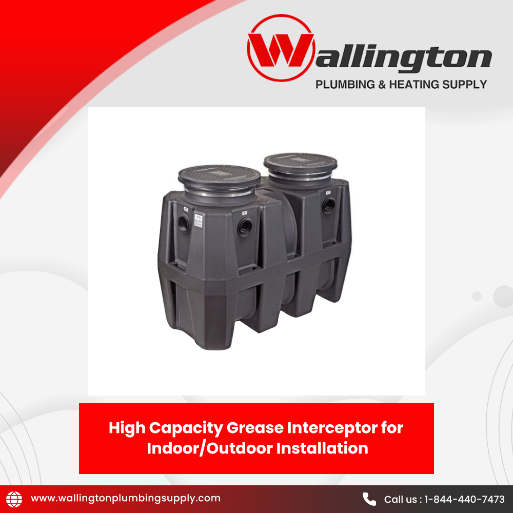 WALLINGTONPLUMB's tweet image. The Schier GB250 is a high-capacity Grease Interceptor with a whopping 100 gallons per minute (GPM) capacity. Manage grease in commercial settings by visiting Wallington Plumbing Supply at bit.ly/49aWh9N.

#wallingtonplumbingsupply #schier #greaseinterceptor