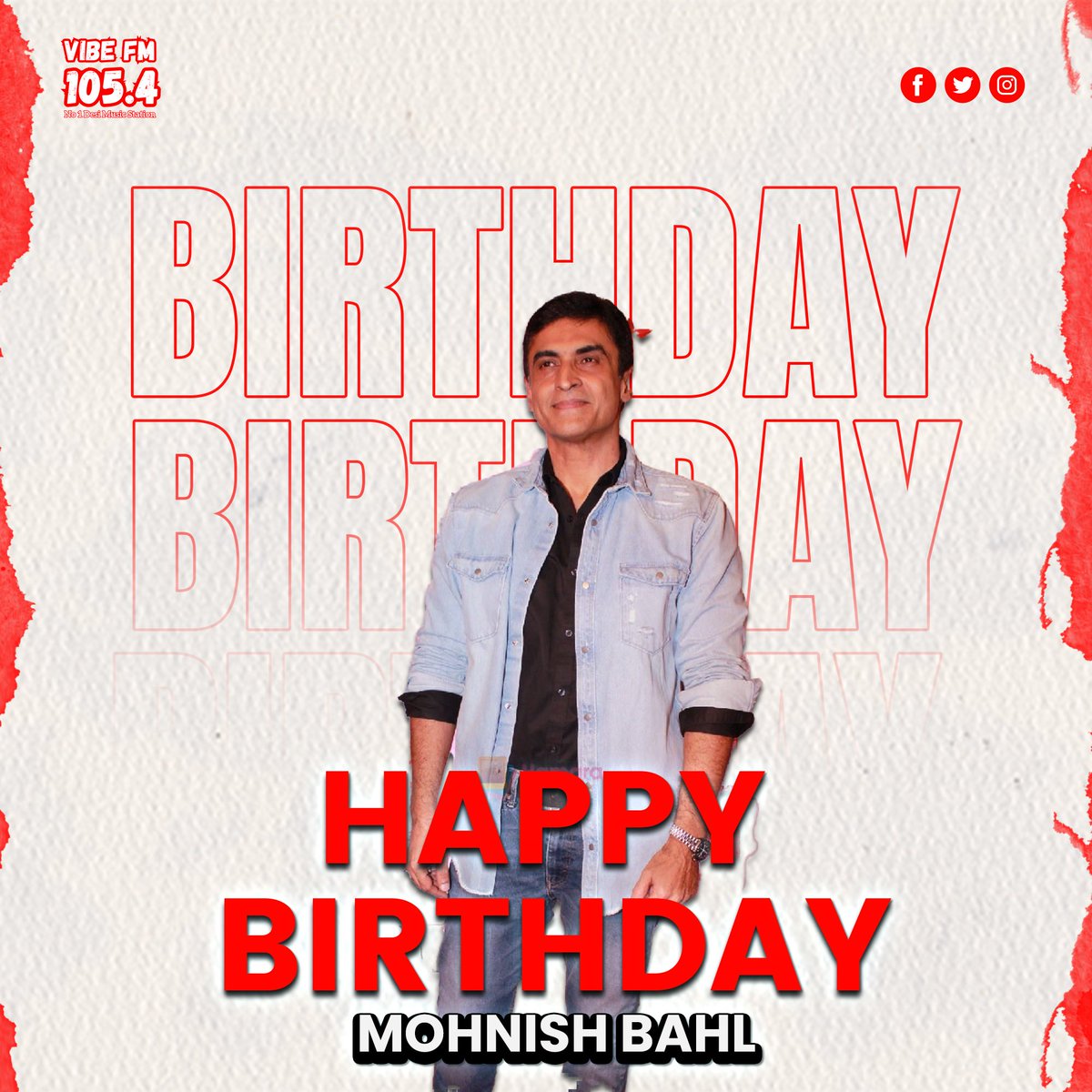 vibefm1054's tweet photo. Wishing a very Happy Birthday to Mohnish Bahl 🎉

@mohnish_bahl 

#mohnishbahl https://t.co/HIL0AVoZXE