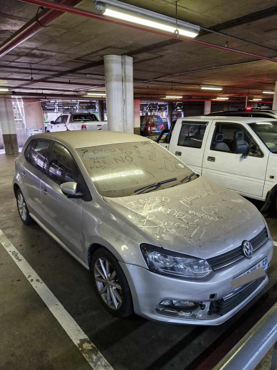 Lwanda_'s tweet photo. One of my favourite things to do is to try guess the story behind cars that have been abandoned at the airport. This is now the 3rd or 4th one I've seen at OR Tambo. https://t.co/TnnLTSd0Va