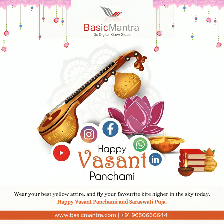 😇 Happy 𝐕𝐚𝐬𝐚𝐧𝐭 𝐏𝐚𝐧𝐜𝐡𝐚𝐦𝐢. 💐 
#basicmantra #leadgeneration #maasaraswati #saraswatipujaspecial #basantpanchami #saraswatipuja #basantpanchami2024 #digitalmarketing #socialmediamarketing #socialmedia #blackday #VasantPanchami #festival #blessings #happybasantpanchami