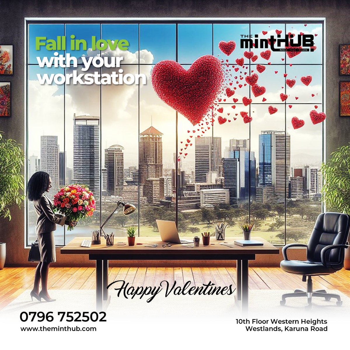 theminthub's tweet photo. This #ValentinesDay, embrace the love of shared ideas, innovation, and success. Book your #officespace today and experience the love of a dynamic #coworking community ❤️ https://t.co/RFRpTkCu3o

Contact ➤ ☎ 0796 752502 | 📧 team@theminthub.com https://t.co/6XpSJfiWGB