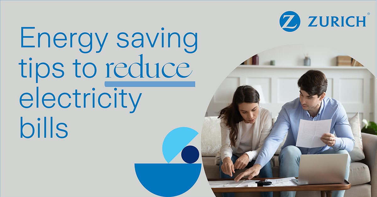 Stay warm, save money and reduce your electricity usage efficiently with our helpful energy-saving tips. spkl.io/60124a4kG #ProtectYourWorld #EnergySavingTips #zurichhomeinsurance #HomeInsurance
