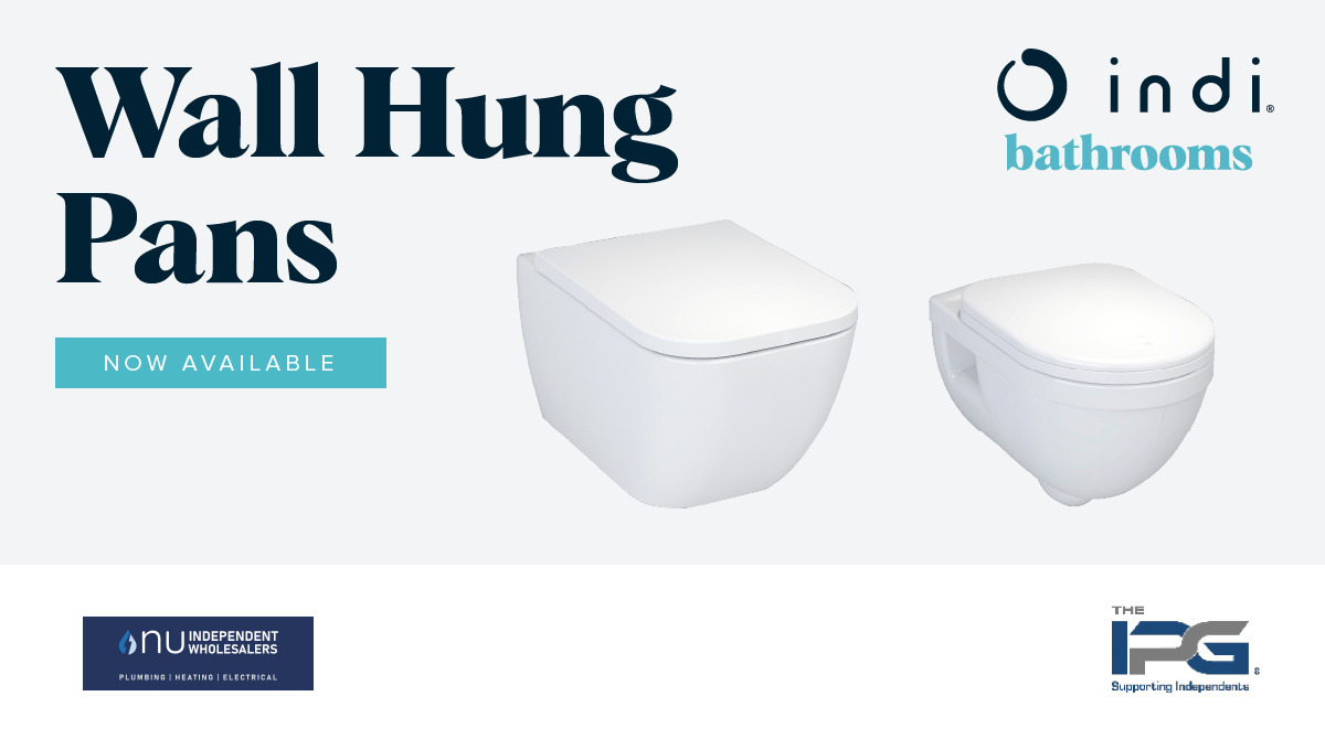 Extending the range of indi toilets, Our wall hung pans offer three new styles to suit any bathroom. All options are WRAS and CE approved for your next bathroom project ✅ Pop in to see the options available. #theipg #indibathrooms #toilets #plumbing