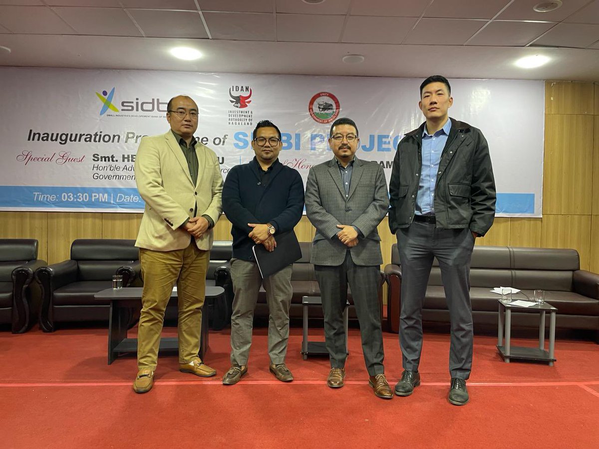 BAN Officials attended the inauguration of <a href="/sidbiofficial/">Small Industries Development Bank of India</a> projects at Kohima - State SCKs, Sports Scholarship, Startup Seed Fund &amp; SIDBI Cluster Development Fund. It was followed by an interaction with Shri S. Ramann, CMD SIDBI and Hekani Jakhalu, Advisor, Industries &amp; Commerce.