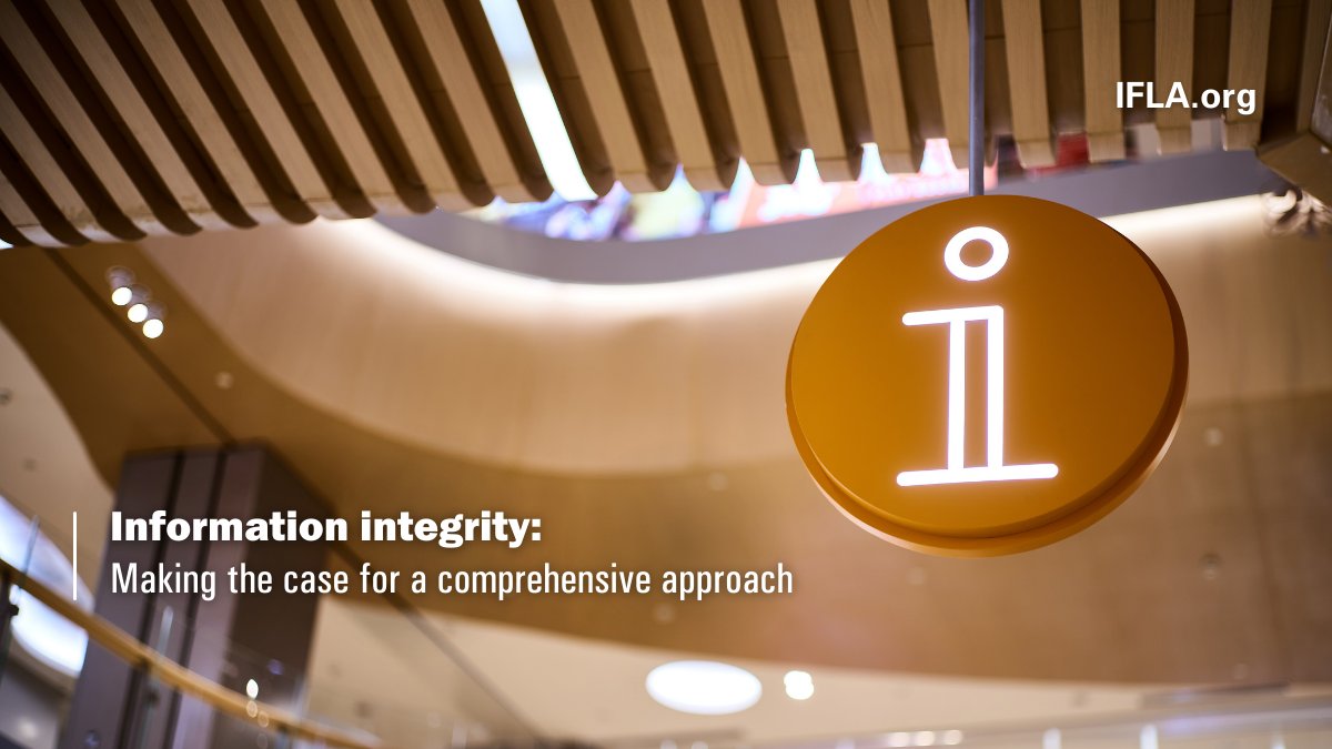 By calling for a new focus on #InformationIntegrity, the #UN and others are recognising something that has long been at the heart of the work of #libraries

This is an opportunity for new, ambitious, comprehensive approaches!

Our latest blog shares how: bit.ly/3SXdGNY