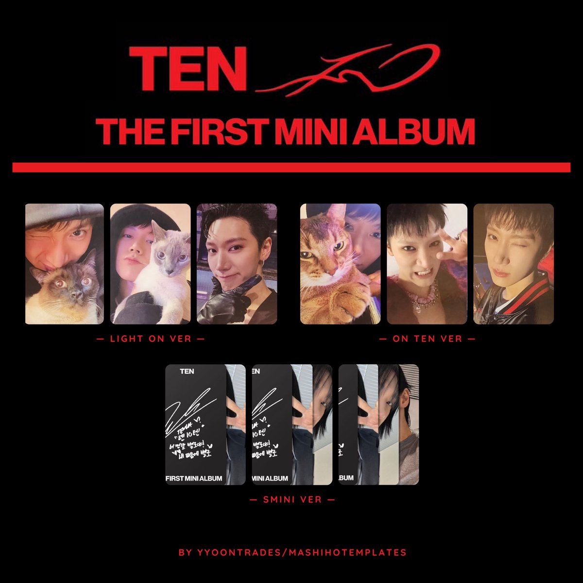 TEN FIRST MINI ALBUM Light On ver. 10枚 TEN - TEN / 1ST MINI ALBUM (Light On Ver.)(ON TEN Ver.)