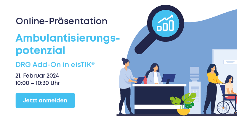 KMS_AG's tweet photo. Wie hoch ist das #Ambulantisierungspotenzial in Ihrer Einrichtung? Mit #eisTIK® finden Sie es heraus. Bei unserem Webcast erfahren Sie mehr zu den Möglichkeiten des eisTIK® DRG Add-Ons. Mehr Informationen unter: https://t.co/cCsPd1zJkw.
#Kodierung #digitalhealth #drg https://t.co/a1hlnf99Zq