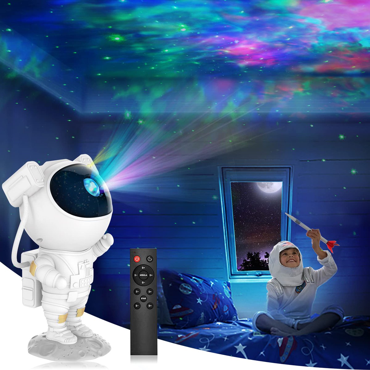 Riqtouae's tweet image. Astronaut Galaxy Projector Night Lamp #astronautprojector #dubai #UAE