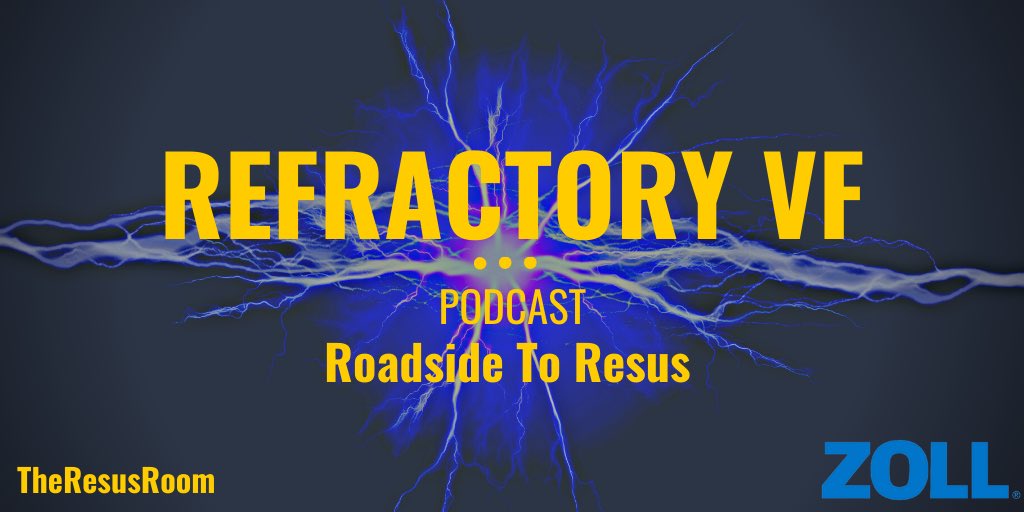 Refractory VF; Roadside to Resus

•Incidence
•VF mechanisms
•Refractory &amp; recurrent VF
•Defibrillation strategies
•Pharmacological strategies
•PCI in arrest
•ECMO

itunes.apple.com/gb/podcast/the…

open.spotify.com/show/4pGoo1XFn…

TheResusRoom.co.uk #FOAMed
