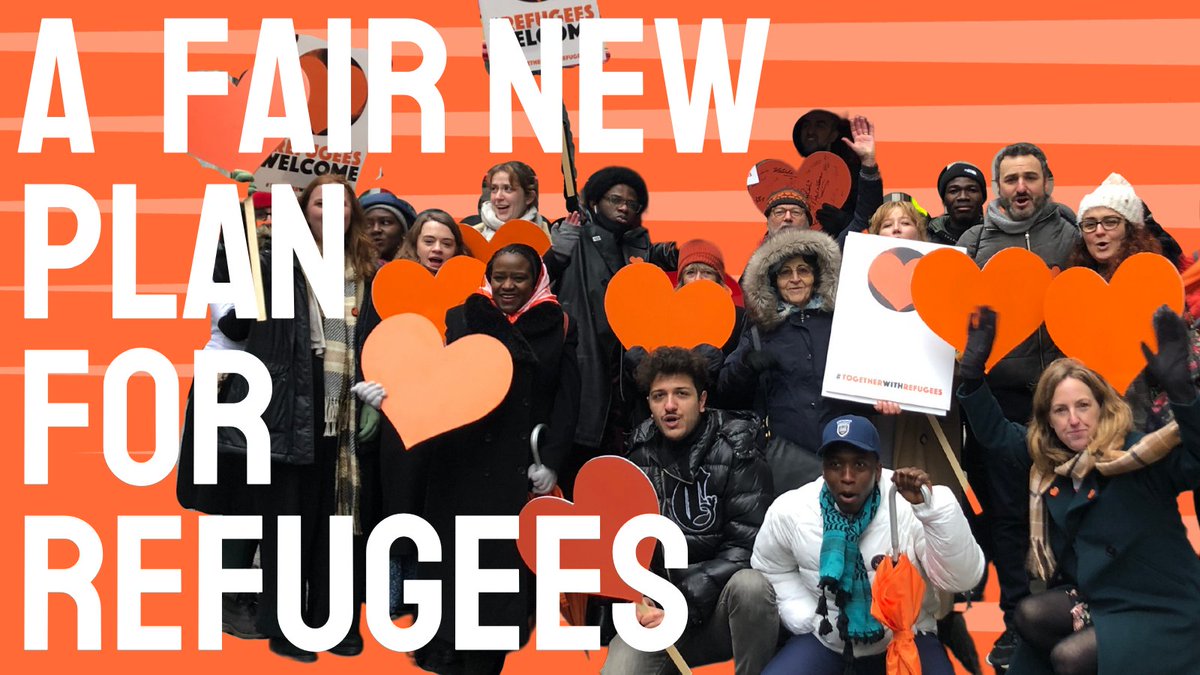 🧵 Today, on Valentine's Day, we're standing with @RefugeeTogether to call for a fair new plan for refugees 🧡🧡 #FairBeginsHere
(1/4)