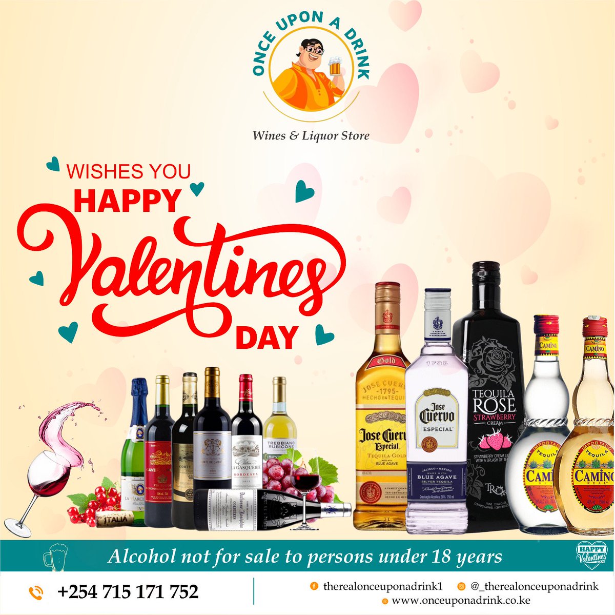 For all your delivery  call 0715171752 to any location within Eldoret town and its neighborhoods at relevant fee 
#onceuponadrink
#sherehenisisi
#Eldoret
#ValentinesDayChallenge
#valentinesdaygift
#eldoretfinest
#eldoretleo
#valentinespecial
#OnceUpon
#tapteng
#eldoretkenya