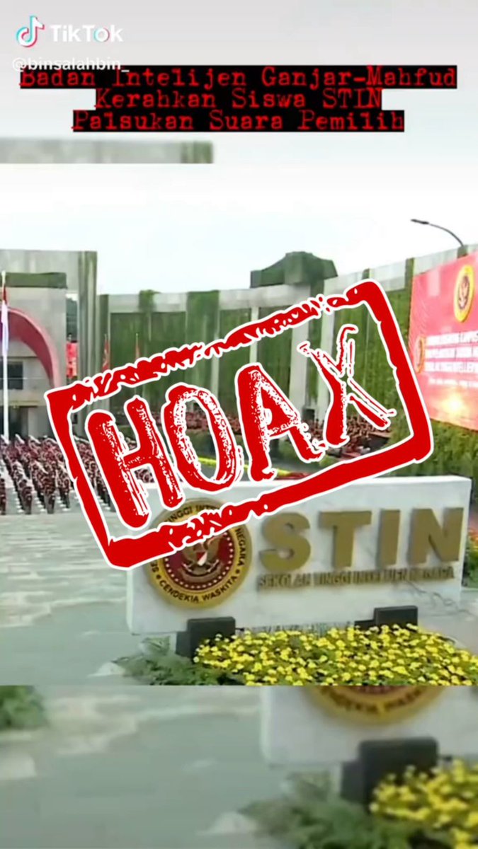 MayaFitri8184's tweet photo. Waspada Berita Hoax yang beredar di Sosial Media terkait Taruna STIN. https://t.co/C89IQJ0qWi