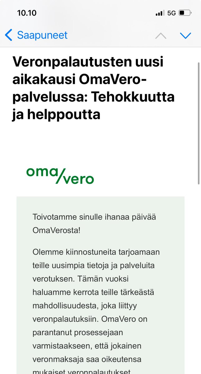 Nyt huijarit matkivat jo <a href="/Verouutiset/">Verouutiset</a> / #vero lupsakkaa tyyliä huijausviesteissä… kunpa perusasiat, kuten ’älä klikkaa linkkejä viesteistä’, eivät  unohtuisi keneltäkään.
| #huijaukset #tietoturva #phishing #omavero
