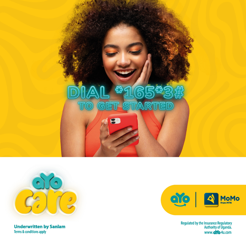 aYo Uganda (@ayouganda) on Twitter photo Give your loved one a special Valentine's gift from aYo & <a href="/mtnmomoug/">MoMo from MTN Uganda</a>!
Give them cover from aYo & MTN worth UGX3.3 Million for MyLife, MyHospital cover (for ILLNESS & Accidents). Dial *165*3*625545#, Pay 48,000/- VALID for 1 YEAR.
#Becauseyoucare Give your loved one a special Valentine's gift from aYo & <a href="/mtnmomoug/">MoMo from MTN Uganda</a>!
Give them cover from aYo & MTN worth UGX3.3 Million for MyLife, MyHospital cover (for ILLNESS & Accidents). Dial *165*3*625545#, Pay 48,000/- VALID for 1 YEAR.
#Becauseyoucare
