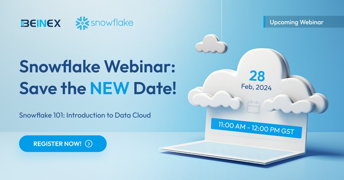 BeinexOfficial's tweet photo. Calling all #dataexperts, seize the chance to supercharge your #datastrategy. Learn how Snowflake empowers organisations through #datasharing, transformative #analytics, and secure collaboration. Register now: https://t.co/pSqJmdSZjo
#beinex #snowflake #insights #webinarinvite https://t.co/enxShie6FX