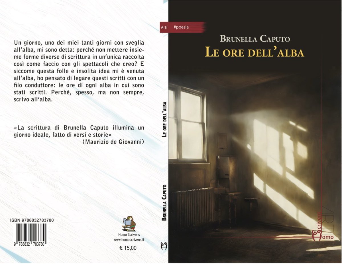 È poco dopo l’alba di un giorno innamorato che decido di dirvi di questa mia nuova gioia. 
“Le ore dell’alba”, edito da Homo Scrivens, è il mio nuovo libro.
Sarà in libreria dal 23 febbraio e lo presenterò per la prima volta a Salerno venerdì 1 marzo alla libreria Feltrinelli.