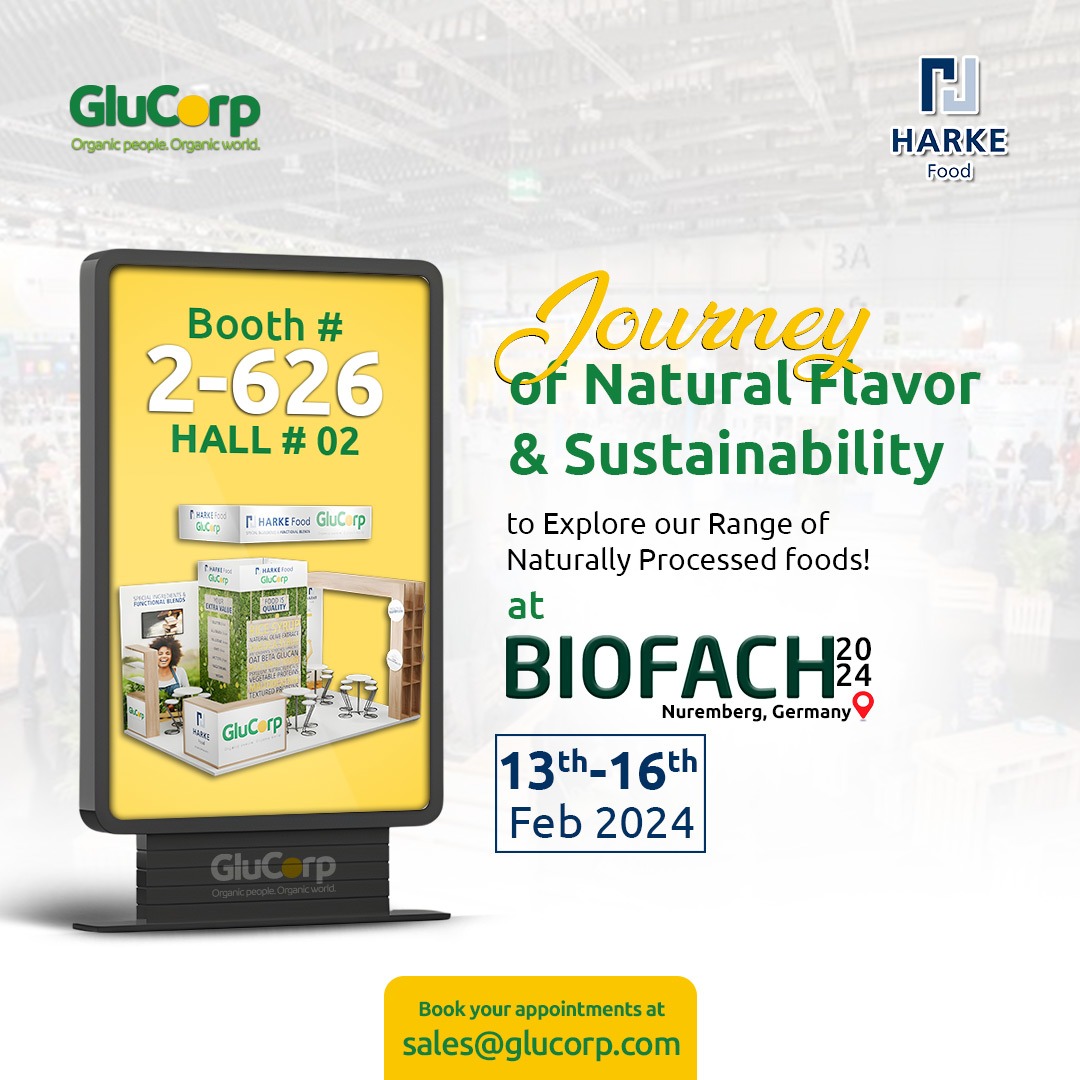 glu_corp's tweet photo. Discover natural goodness at Biofach 2024! Stop by Booth #2-626 for our range of sustainably processed foods.

https://t.co/MjSfaB3unM

#glucorp #harke #Biofach2024 #SugarReductionInsights #HealthyChoices #SustainableLiving #HealthierProducts #InnovationHub #NurembergEvent https://t.co/KfNVgLpQlF