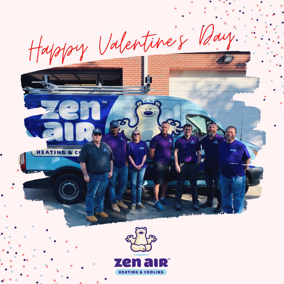 Love is in the air, and so is comfort! 💖✨ This Valentine's Day, let Zen Air Heating and Cooling warm your heart and home with our heating expertise. Because nothing says 'I love you' like a cozy and perfectly climate-controlled space! ❤️🔧 #ValentinesDay #ZenAir #HVAC