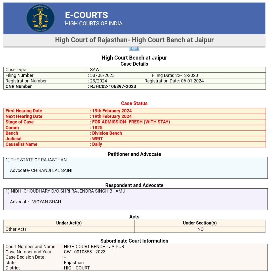 🙋🏻‍♂️ #REET अध्यापक भर्ती लेवल प्रथम प्रश्नोत्तर विवाद मामले में सुनवाई की दिनांक #19_Feb मिली है!

🙋🏻‍♂️ माननीय अध्यक्ष <a href="/alokrajRSSB/">Alok Raj</a> <a href="/KumariDiya/">Diya Kumari</a> <a href="/madandilawar/">Madan Dilawar</a> और <a href="/RajCMO/">CMO Rajasthan</a> से आग्रह है वे AG साहब द्वारा मजबूत पैरवी करवाकर स्टे ऑर्डर को हटवाएं

🙋🏻‍♂️ ताकि भर्ती प्रक्रिया पुनः शुरू हो सके!