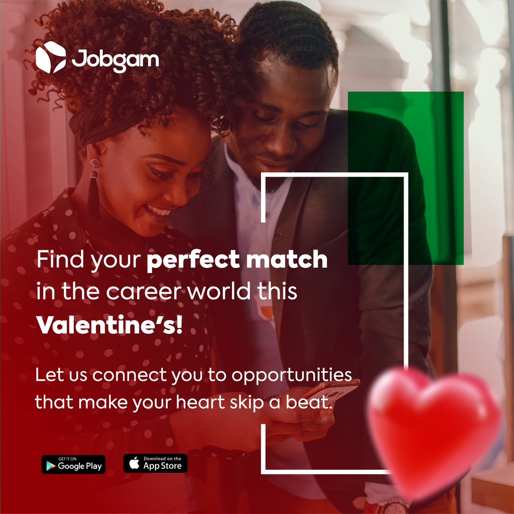 Jobgam_hq's tweet photo. Find your perfect match in the career world this Valentine's! Let us connect you to opportunities that make your heart skip a beat. 💼❤️ #CareerLove https://t.co/ltwRl5uHXF